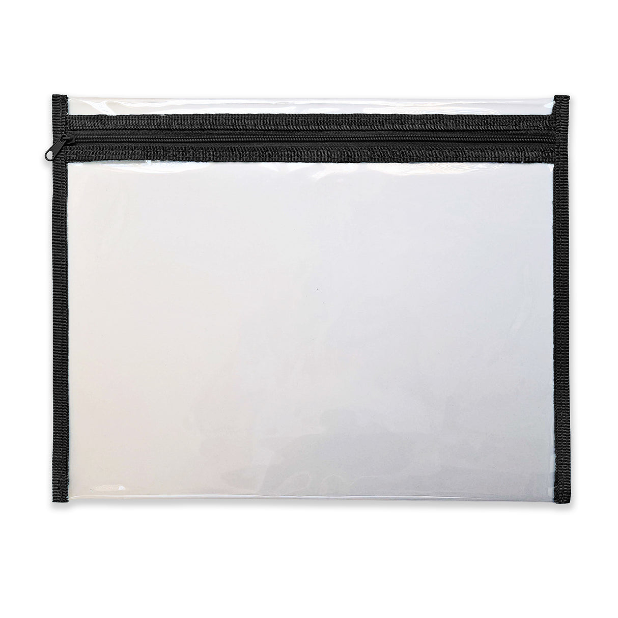 Sininen vetoketjullinen kirjalaukku