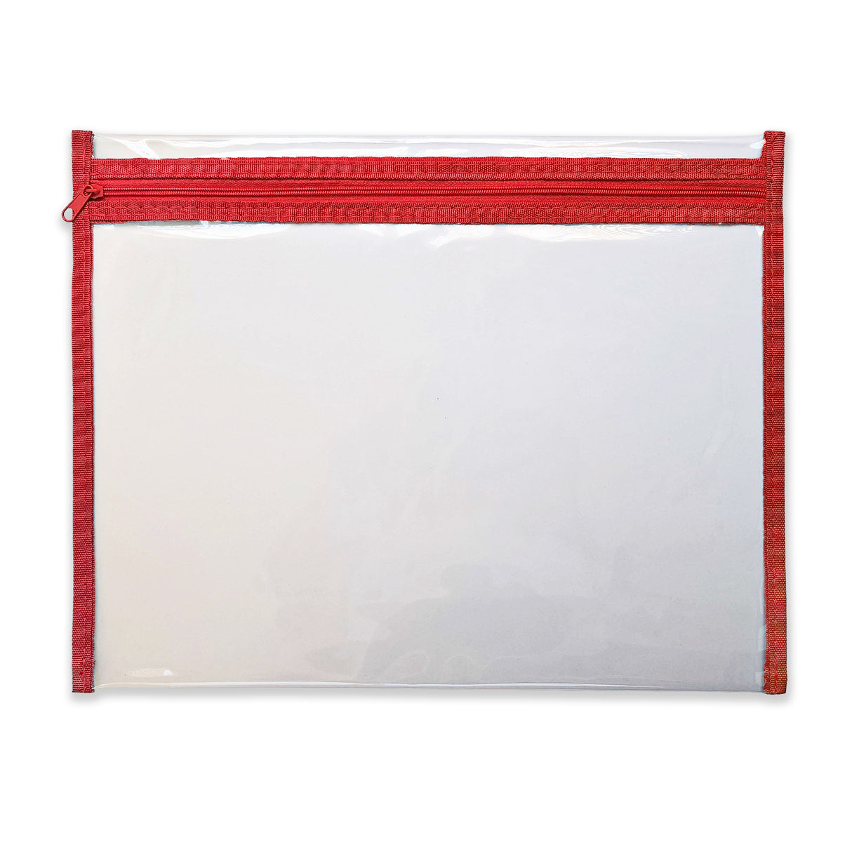 Sininen vetoketjullinen kirjalaukku