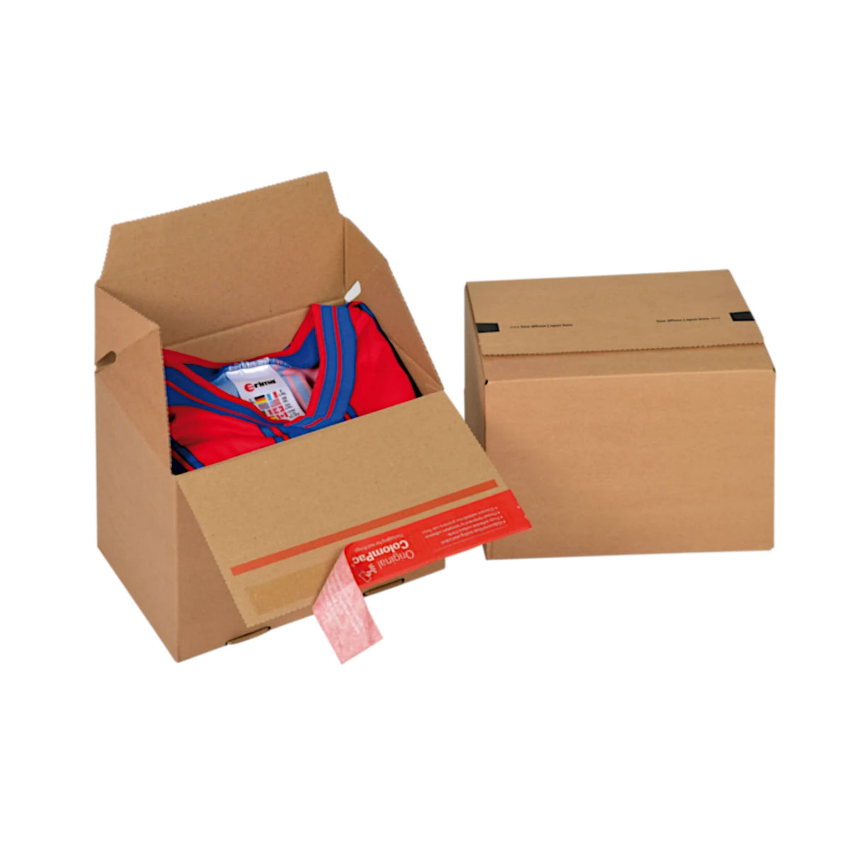 Itsesulkeutuva pahvilaatikko lähetyksiä varten