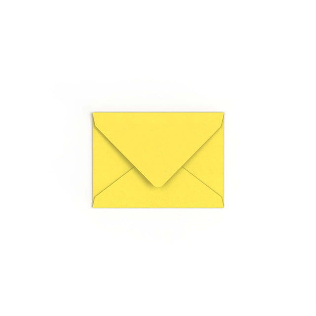 C7 Sunflower Yellow British Made Gummed V-Flap Envelope (82 x 113mm)
