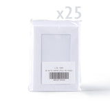 Valkoiset kortit, vasaroitu pinta ja suorakulmainen aukko – pakkaus