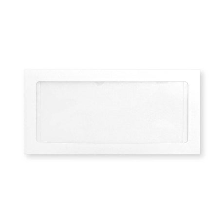 Valkoinen kirjekuori suurella ikkunalla 110x220 mm (DL)