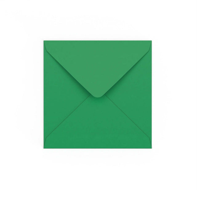 Dark Green Gummed V-Flap Envelope (140 x 140mm)