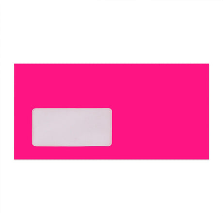 Neonvaaleanpunainen ikkunallinen kirjekuori 110x220 mm (DL)